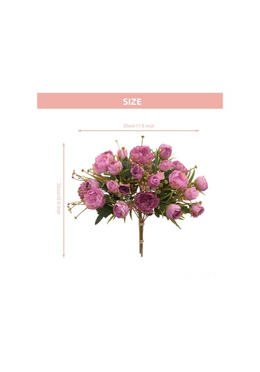 Wezone Pembe Yapay Çiçek Buketi - Şık Salon Dekorasyonu İçin Dayanıklı İpek Kumaş Çiçekler