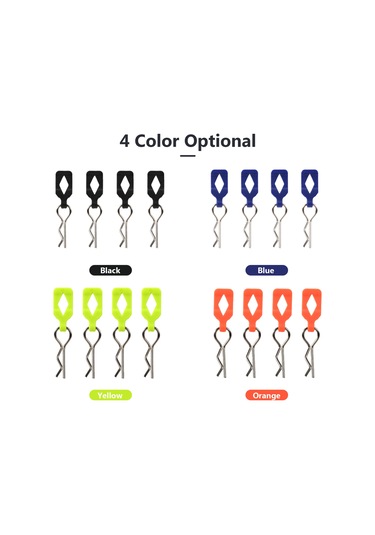 Kosona 1/10 Rc Araba Modeli İçin 4 Adet Sarı Gövde Klips Pimi - Token Şekilli Tutma Yeri