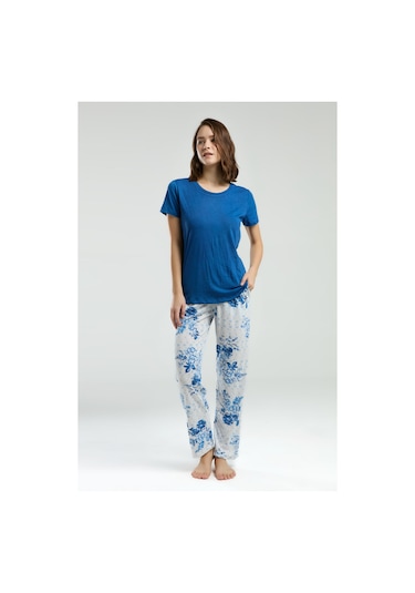 Pierre Cardin Kadın Mavi Pijama Takımı Pc8968-s-v1 Mavi