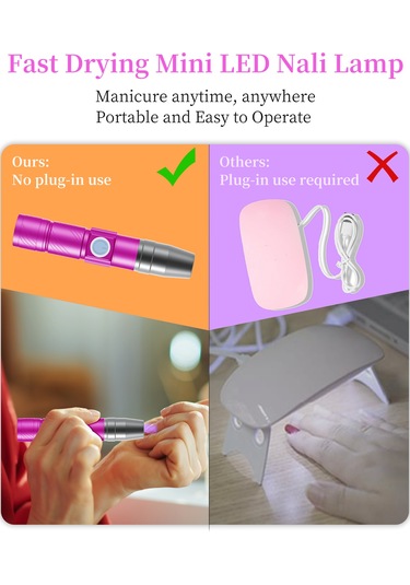 Leezsing Tırnak Led El Feneri Tırnaklar İçin Mini El Fenerleri Tırnak Kurutma Lambası Şarj Edilebilir Ve Taşınabilir Tırnak Kurutma Makinesi Tırnak Uv Jeli