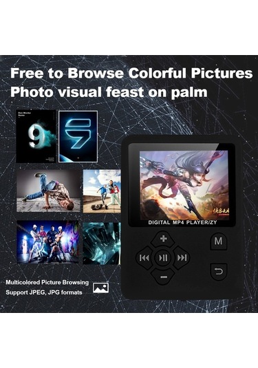 Besthome1 Renkli Ekranlı 1.8 İnç Mp3 Çalar, Fm Radyo, E-kitap - Beyaz, Video Oynatıcı