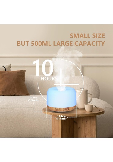 36 Yağ Difüzör Seti İle Ev İçin Uçucu Yağ Difüzörleri, Uçucu Yağlar İçin 500ml Aroma Difüzör Büyük Oda, Ultrasonik Serin Sis Difüzör Otomatik Kapatma 4 Zamanlayıcı 15 Renk 36x5ml