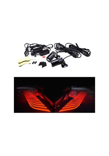 Yingfu Sunttek Araba Motosiklet Melek Kanadı Led Lamba Işıkları Yol Tamir Kırmızı Set Kırmızı