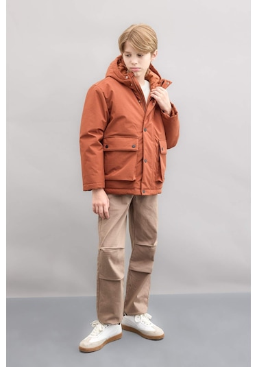 DeFacto Erkek Çocuk Su İtici Kapüşonlu Mont C5980A824WNBN52