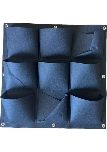 Fochsia 9 Cep Dikey Bahçe Dikim Torbası - Siyah, İç Ve Dış Mekan, Balkon Ve Duvar Bahçeciliği