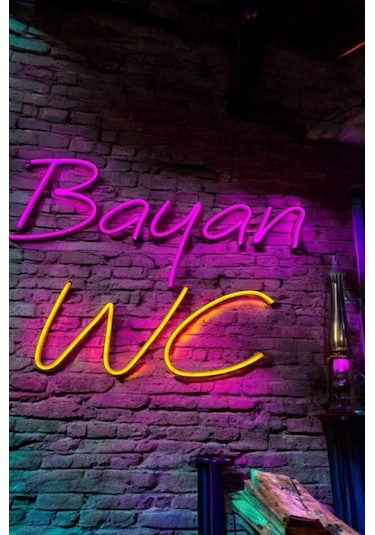Bayan Wc Neon Led Tabela Ölçü: 60x40 Cm