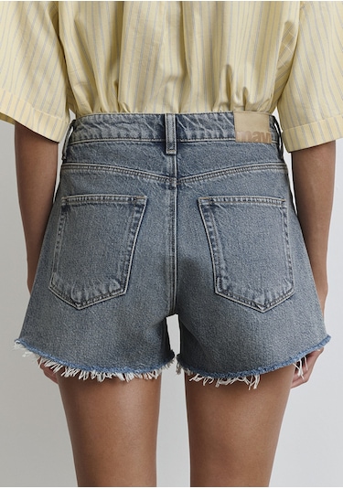 Mavi - Rosie 90lar Puslu Indigo Mavisi Jean Şort 1447489740 Mavi