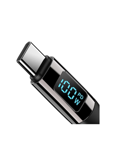 Buff Bl73 100w Type-c To Type-c 1.2m 5a Pd Dijital Ekranlı