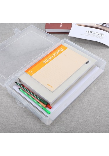 Lemestar Saydam Pp Plastik Kapaklı Dikdörtgen İpad Ve Notebook Saklama Kutusu - Hafif, Dayanıklı, Toz Koruyucu, Büyük Kapasite Diğer