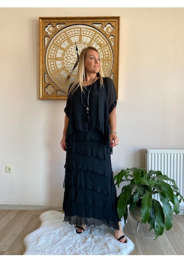 410828 İtalyan İpek Elbise Siyah Fiyatları ve Özellikleri