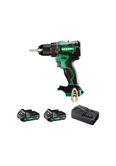 Hikoki DV18DE-2.0 18V/2.0AH 70NM Çift Akülü Şarjlı Darbeli Kömürsüz Matkap