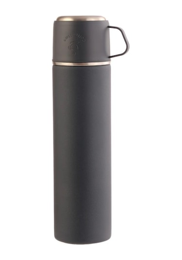 304 Paslanmaz Çelik 3 Bardaklı Termos Seti Çay Kahve Piknik Kamp Gri Gri