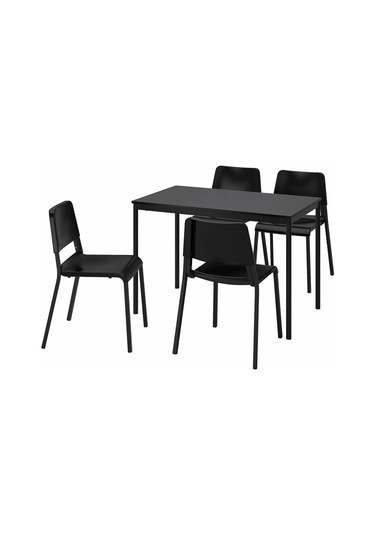 Ikea Siyah Zarif Yemek Masası - Mutfak Masası Takımı