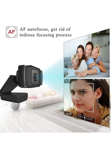 Fortunelane 1080p 5mp Webcam, Dahili Mikrofon, Otomatik Odak, Yüksek Fokus, Pc Ve Oyun İçin, Çevresel Web Kamerası