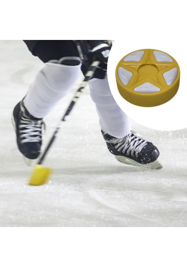 Homyl Buz Hokeyi Topu Açık Hava Yedek Oyun Sporları Sarı Sarı