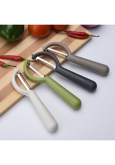 Cbtx Paslanmaz Çelik Yuvarlak Saplı Soyucu Şeker Kamışı Kazıyıcı Meyve Düzlemi Yeşil