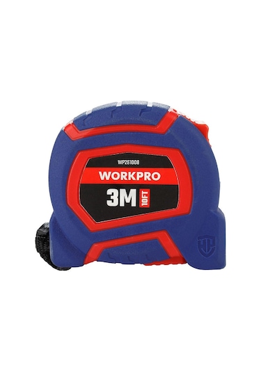 Workpro Wp261008 3mx16mm/10ft. Naylon Kaplama Sarı Çelik Şerit Metre 3 M