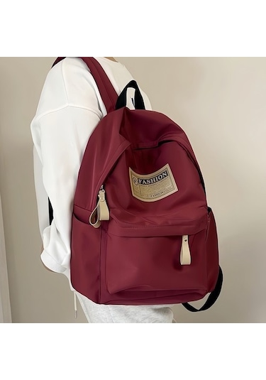 Okul Çantaları, Ortaokul Ve Lise Öğrencileri Için Basit Tasarımlı Bilgisayar Sırt Çantaları, Üniversite Öğrencileri Için Geniş Kapasiteli Ve Çok Yönlü Sırt Çantaları B5feko Açık Kırmızı