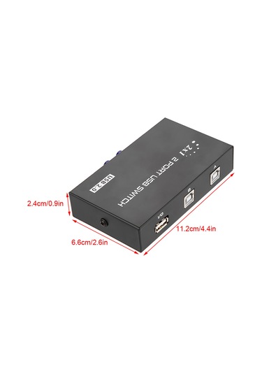 Xindoker 2 Port Usb 2.0 Yazıcı Paylaşım Aleti - Manuel Düğme İle Geçiş - Usb 1.1 Uyumlu - Dış Güç Gerektirmez