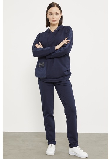 Rahat Kalıp Büyük Cepli Eşofman Takım - Lacivert 001
