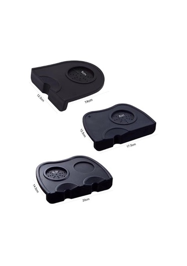 İ Cafilas Cm Espresso Kahve Sabotaj Mat Gıda Sınıfı Pp Silikon Kayma Önleyici Fonksiyon Siyah Col Çeşitli Boyut M-17.5 X 12.5cm