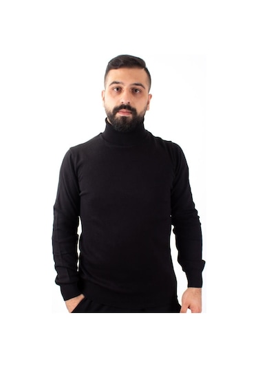 Twister 3623 Siyah Balıkçı Yaka Erkek Kazak