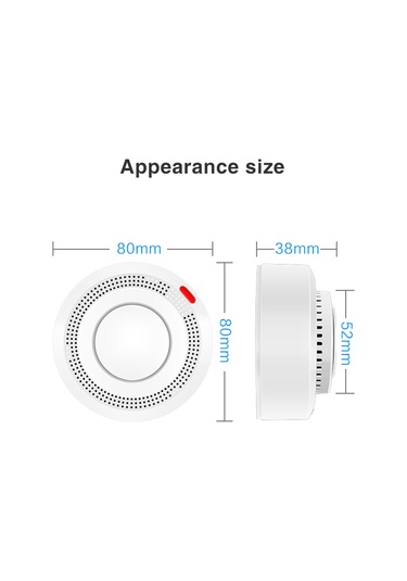 Yaozixa Tuya Wifi Akıllı Duman Alarmı, 85db Ses, 360 Algılama, Ev/depo/hotel Uygun, Pil Yok Aaa Gereklidir