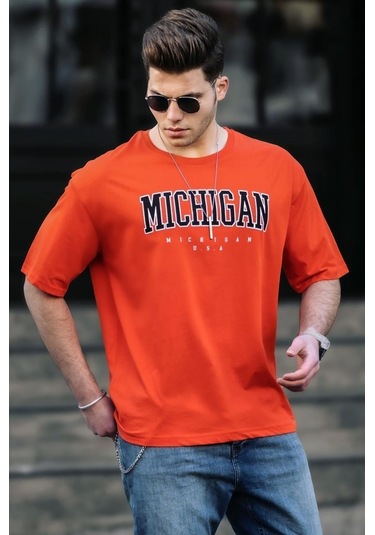 Madmext Madmext Turuncu Erkek Tişört 4957-Turuncu