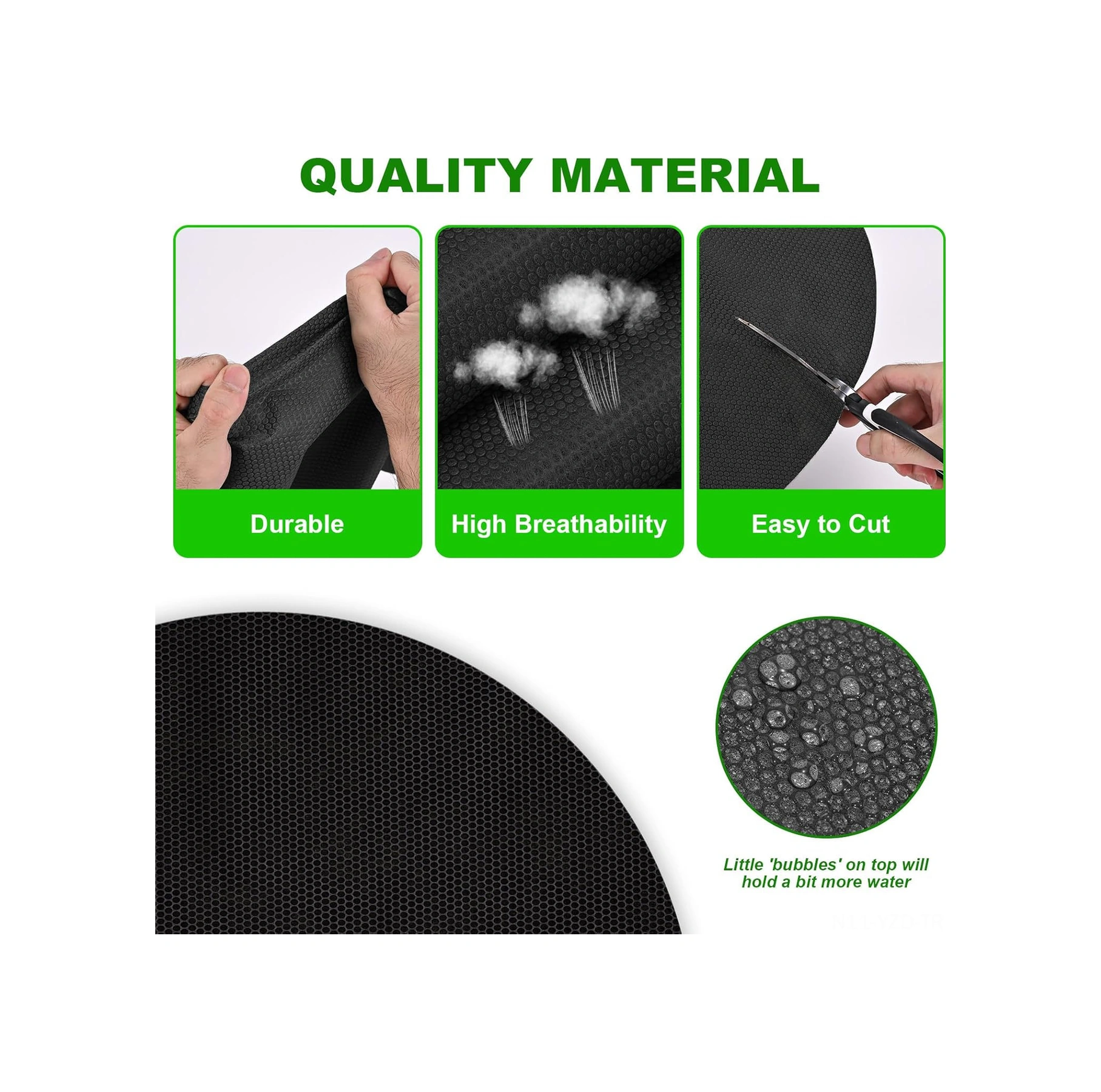 Yuntech01 12 Adet 52cm Çaplı Ağac Korumalı Döşeme, Dikdörtgen Örgü, Bitki Kökünü Koruma, Ot Kontrol, Ev Bahçesi, Saksı Bitkileri İçin