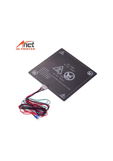 Yaozixa Anet A8/a6/a2 Uyumlu 3d Yazıcı Isıtma Platformu 220x220x3mm Alüminyum Taban 12v 120w Siyah Yağlı Tek Yüzeyli Isıtma Kablolu