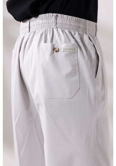 Keten Hac Ve Umre Erkek Şalvar Pantolon Açık Gri 001