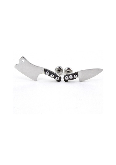 Takı Dükkanı  Chef Küçük Boy 1 Satır 1 Bıçak Çelik Küpe Çifti Mse21 Çok Renkli