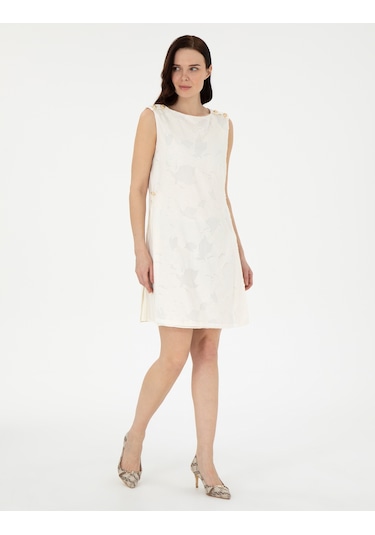 Pierre Cardin Kadın Ekru Elbise Dokuma 50306493-vr019