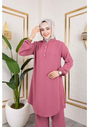 Aerobin Kumaş İkili Takım - Gül Kurusu / T0109 Gül Kurusu Çok Renkli