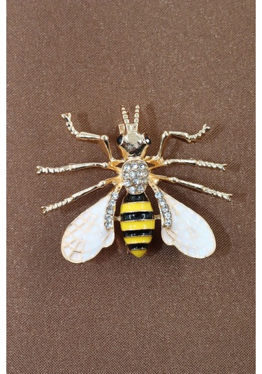 Arı Broş. Yaka İğnesi Broş. Taşlı Tasarım Arı Broş. Kadın Broş. Erkek Broş.broş. Unisex Çok Renkli