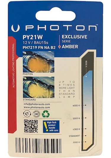Photon P21W Turuncu Fanlı Blister