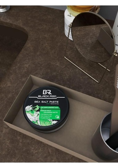 Black & Red Sea Salt Paste Saç Şekillendirici Mat Wax Medium 120 ML