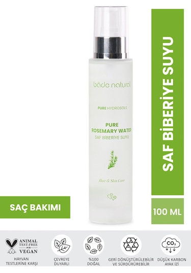 Bade Natural Biberiye Suyu Dökülme Karşıtı ve Saç Uzamasını Destekleyici Saç Toniği 100 ML