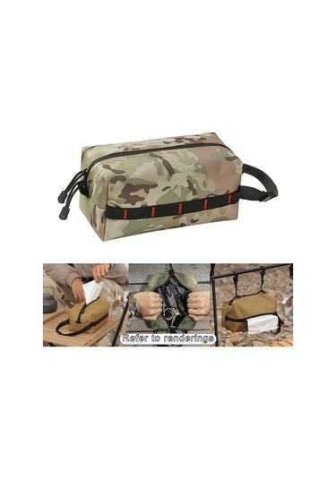 Homyl Taşınabilir Doku Kağıt Kutu Tutucu Kamuflaj-230x100x125mm Kamuflaj Çok Renkli