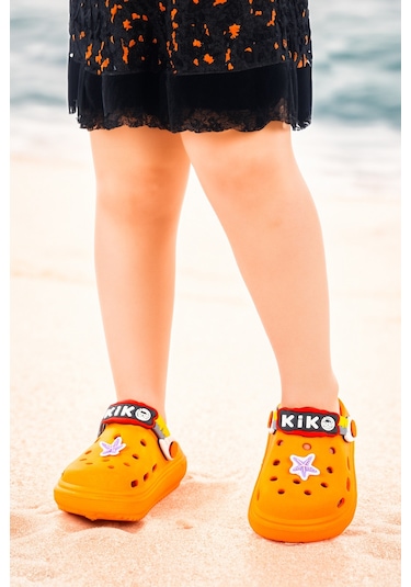 Kiko Kids Twg 755-1 Plaj Havuz Eva Kız Çocuk Terlik Turuncu
