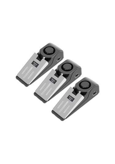 Konesam 3'lü Kilitli Kapı Engeli Alarm Seti - Titreşim Sensörlü, Kablosuz, 120 Db, Ev/ofis/otel Güvenliği, Taşınabilir, Kolay Kullanım