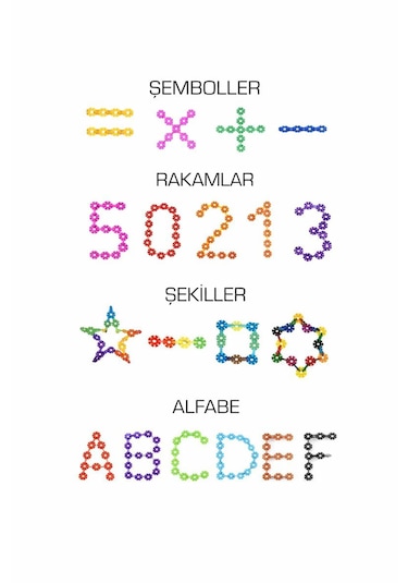 Masterflakes Eğitici Diskler Stem Eğitimi 5 Renk 300 Parça Yapı Oyuncak Seti Fitalat İçermez