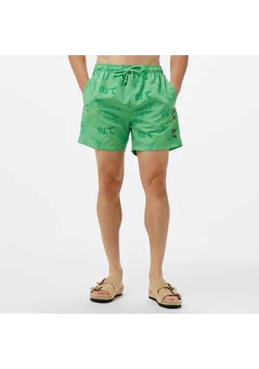 Unıted4 Classic Erkek Yeşil Deniz Şortu Düz Surry Yeşil