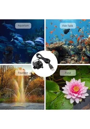 Shineyee Usb Altırtma Pompa Qr30r, 120l/h Akış Hızı, 5v Dc, Ip68 Su Geçirmez, Akvaryum Su Dolaşımı, Mini Boyut, Çok Amaçlı Kullanım