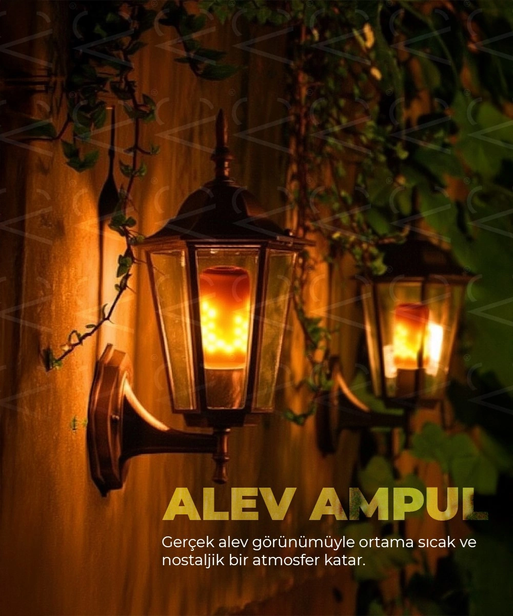 7w Alev Efektli Dekoratif Led Ampul - E27 Duy 1 Adet