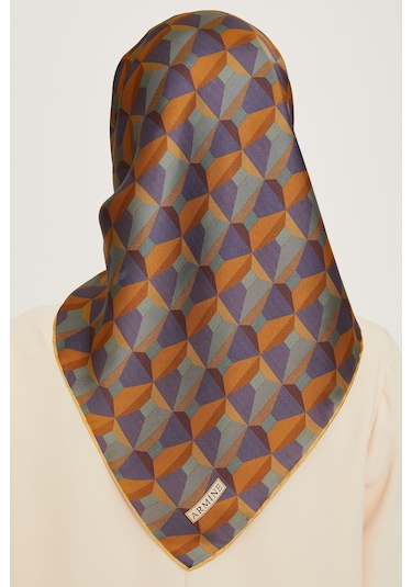 Yeni Sezon - 2024 Sonbahar Kış - Dj Saf İpek Eşarp 9204d01 S Sura - 03693 Hardal