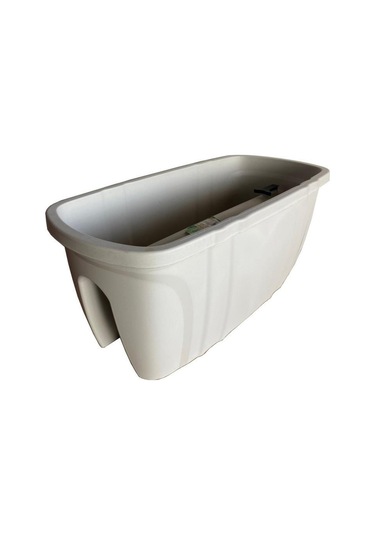 Sy-5710 Opal Balkon Küpeşte Saksı 15 Litre Kirli Beyaz 4 Adet