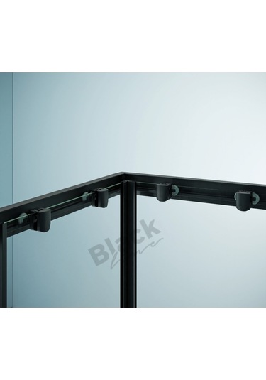 Blackline Siyah Köşe Duşakabin Şeffaf Cam H:190 Siyah