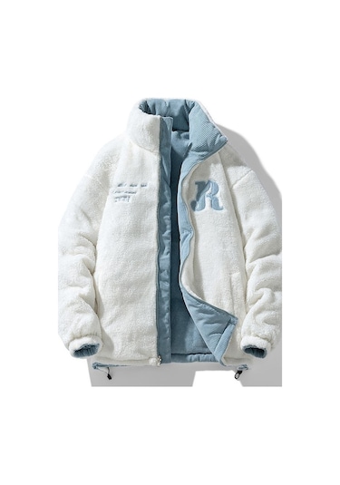 Sımıcg Kışlık Polar Çift Taraflı Ceket-mavi Mavi