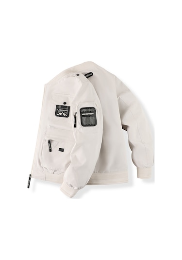 Erkekler İçin Avrupa Beden Çok Cepli Ceket, Dış Giyim Sari